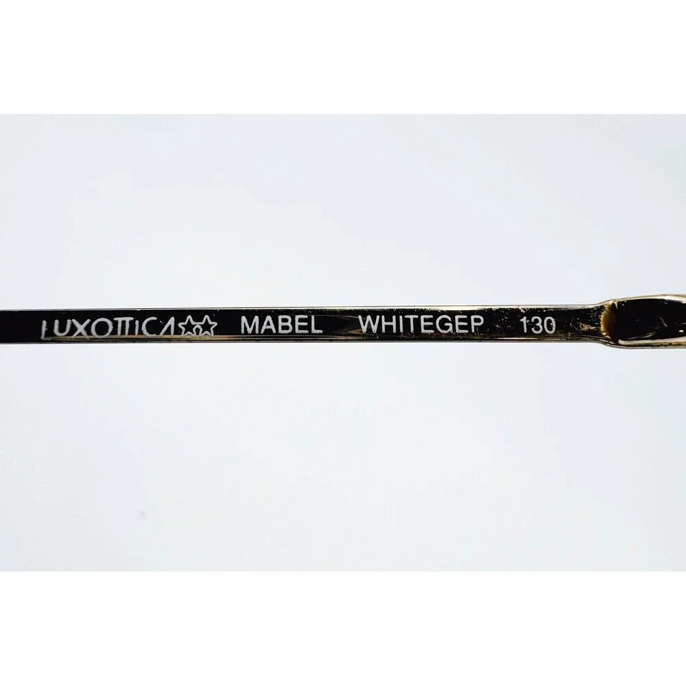 Luxottica Mabel Eyeglasses Womens Gold Vintage Italy 56-15-130